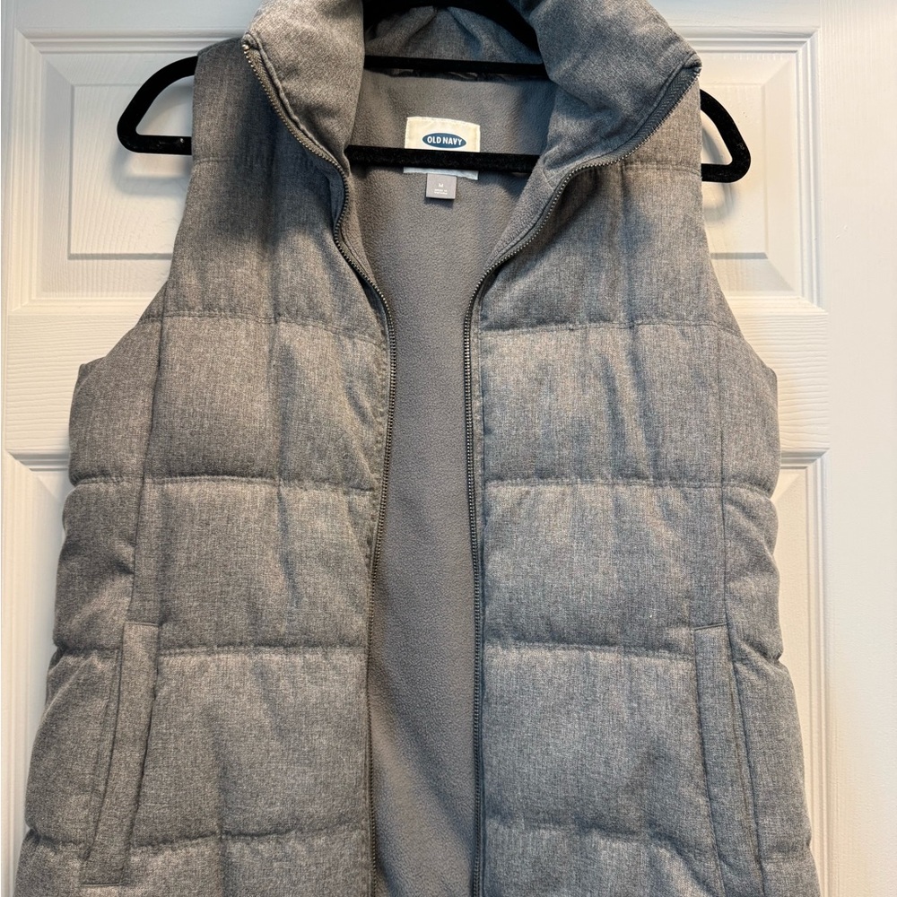 Old Navy Gray Puffer Vest